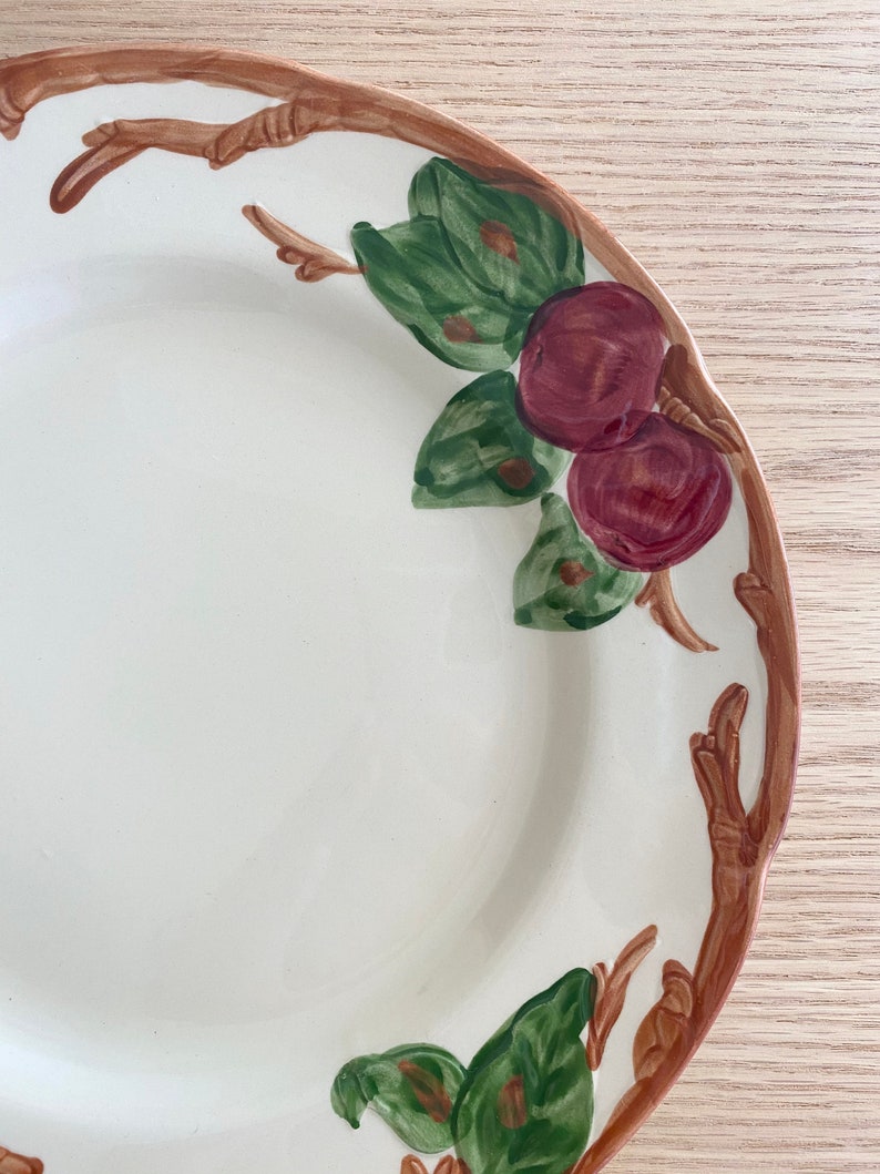 Franciscan Apple rim dinner plates USA backstamps sold Etsy