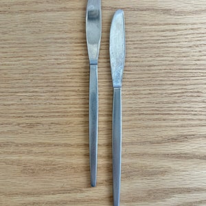 Astro Edelstahl Besteck moderne solide Messer von Stanley Roberts Mid Century Modern Style Set von 2