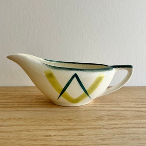Knowles green plaid Pasadena gravy boat circa 1952