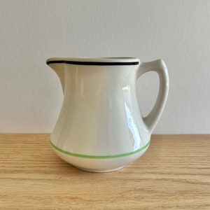 Mayer China black and green striped milk jug pitcher