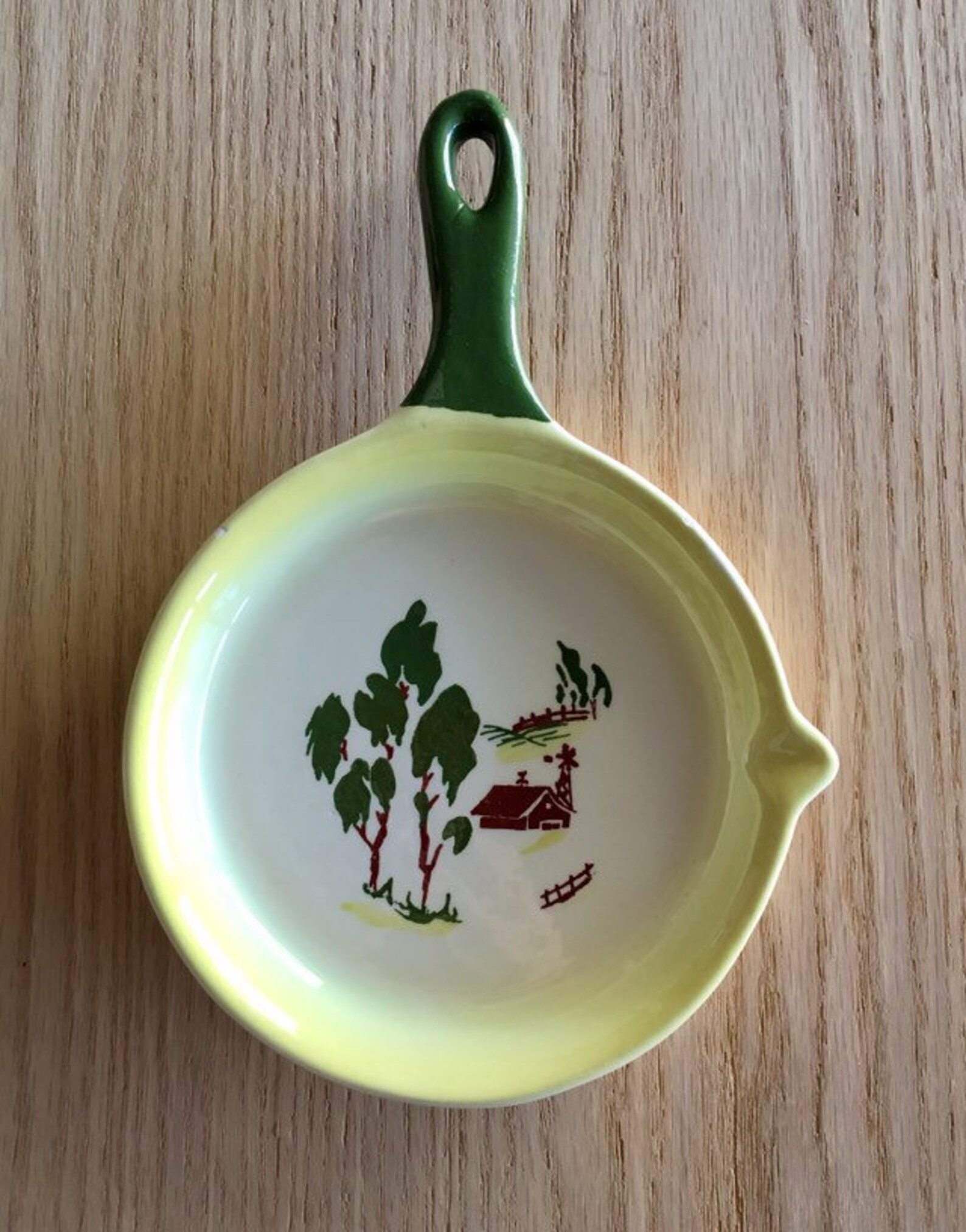 Brock California Farmhouse Yellow Vintage Pottery Spoon Rest / Etsy