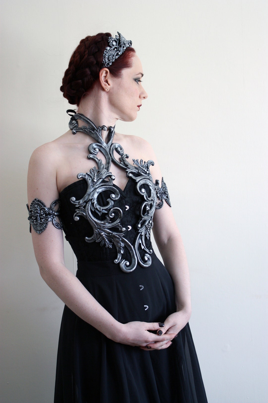 Silver Filigree Latex Harness: Baroque Faerie Chest Piece - Etsy