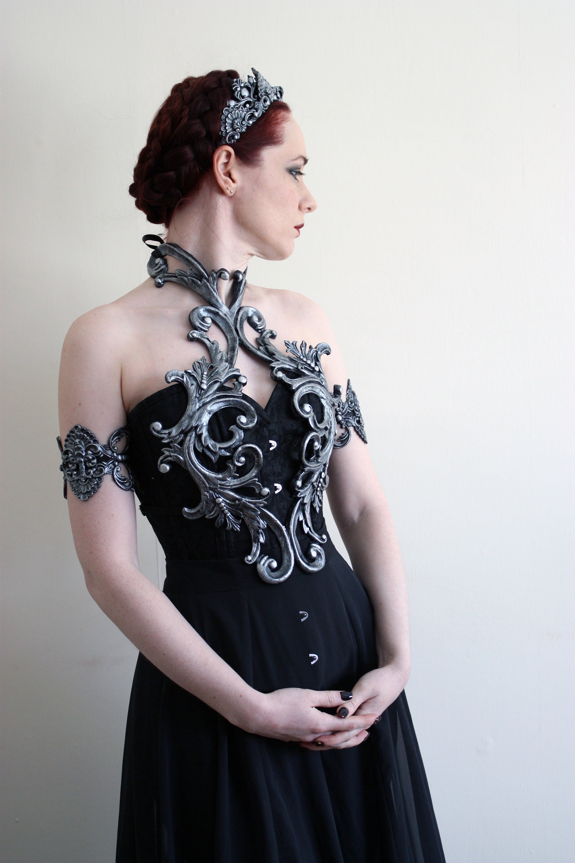 Silver Filigree Latex Harness: Baroque Faerie Chest Piece - Etsy