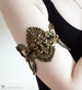 Set of Two Gold 'Fleur de Lis' Metallic Rubber Arm Bands Steampunk Fairy Belly Dance Alternative Baroque 