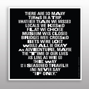 Download istantaneo "If Only" Travel Wisdom Art, file in 3 dimensioni per un poster o una scheda: 22x22, 10x10 e 6x6 pollici