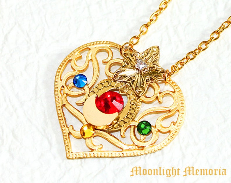 Sailor Moon Necklace Sailor Moon Cosmic Heart Compact Etsy