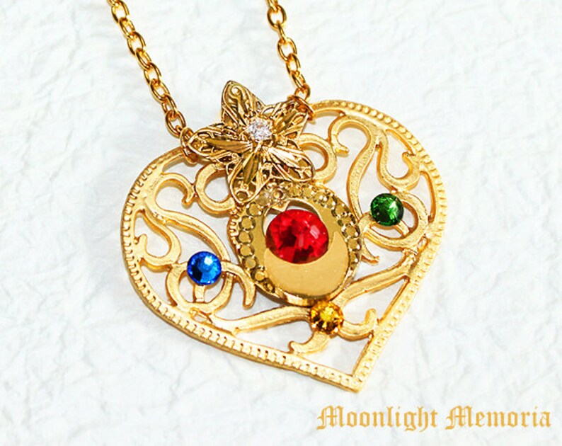 Sailor Moon Necklace Sailor Moon Cosmic Heart Compact Etsy