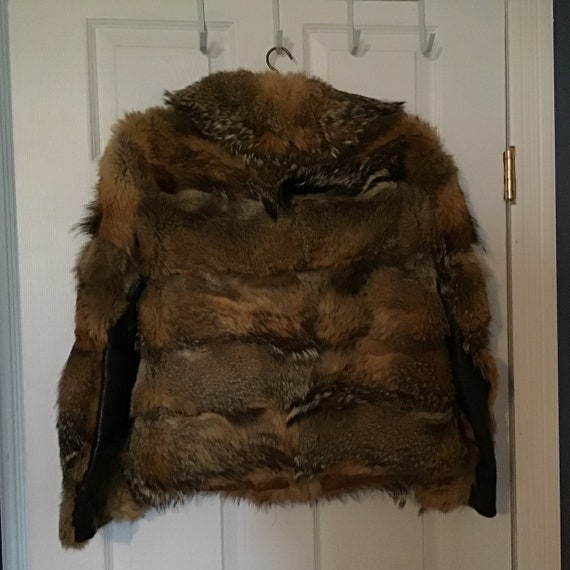 Women's short coat Real fox fur Vintage 50s Glamo… - image 3