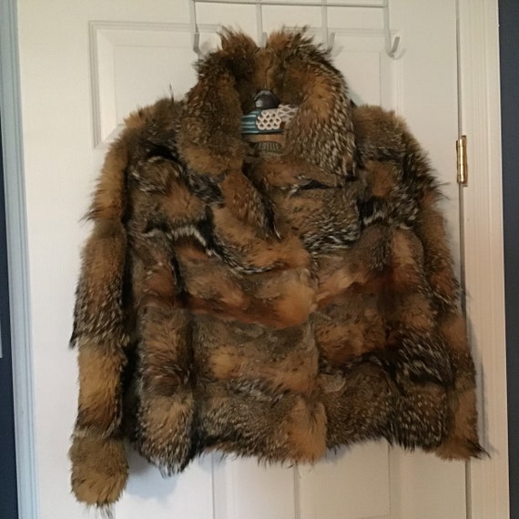Women's short coat Real fox fur Vintage 50s Glamo… - image 1