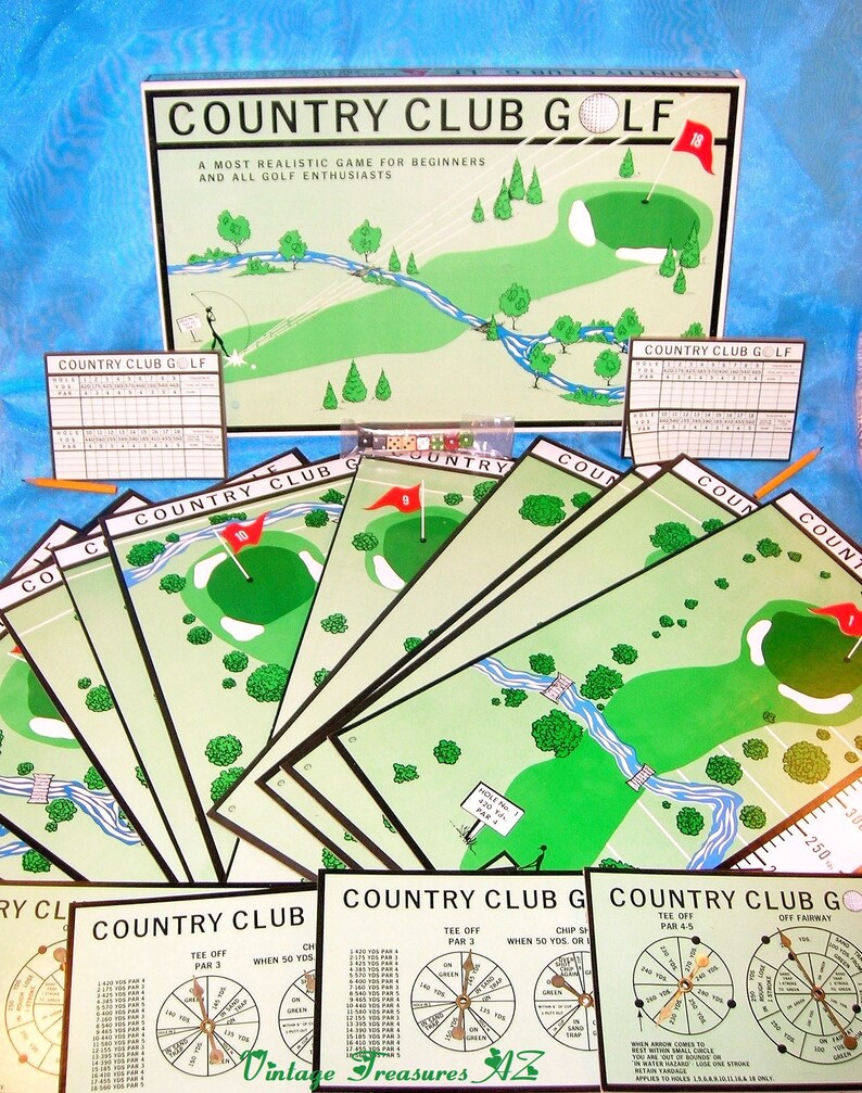Country Club Golf Board Game Complete/Like New VERY RARE Etsy