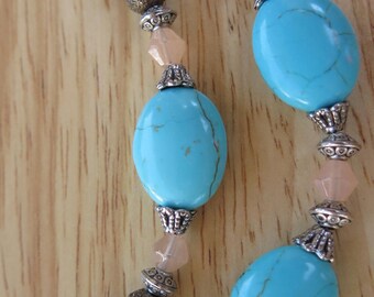 Collar con cuentas turquesa