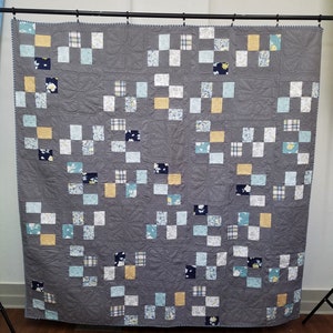 Modern Quilt | Contemporary quilt | Abstract Quilt | Modern Full Size Quilt | Modern Linen | Modern Decor