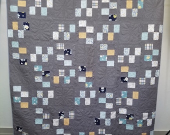Modern Quilt | Contemporary quilt | Abstract Quilt | Modern Full Size Quilt | Modern Linen | Modern Decor
