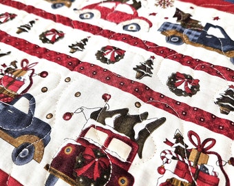 Christmas Truck Table Runner | Christmas Decor | Christmas Linen | Farmhouse Table Runner | Farmhouse Linen | Farmhouse Decor | Truck Linen
