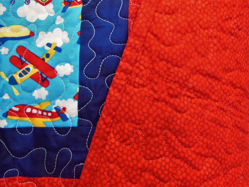 Airplane Baby Quilt Airplane Nursery Baby Boy Bedding Boy Nursery Etsy