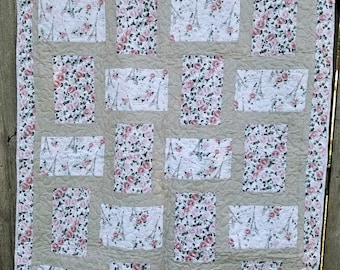 Paris Quilt | Floral Quilt | Paris Lap Quilt | Paris Nursery | Paris bedding