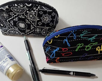 Mini Zipper Bag, Mini Zipper Pouch, Mini Card Holder, Mini Wallet, Sanitary Pad Pouch, Organizer, Cosmetic Pouch, Clam Shell Zipper Bag