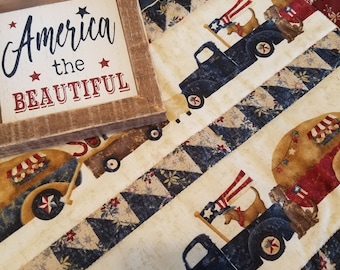 Patriotic Table Runner | 4th of July Table Runner | Table Decor | Holiday Decor | Patriotic Decor