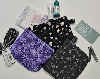 Mini Zipper Bag, Mini Zipper Pouch, Mini Card Holder, Mini Wallet, Sanitary Pad Pouch, Organizer, Cosmetic Pouch