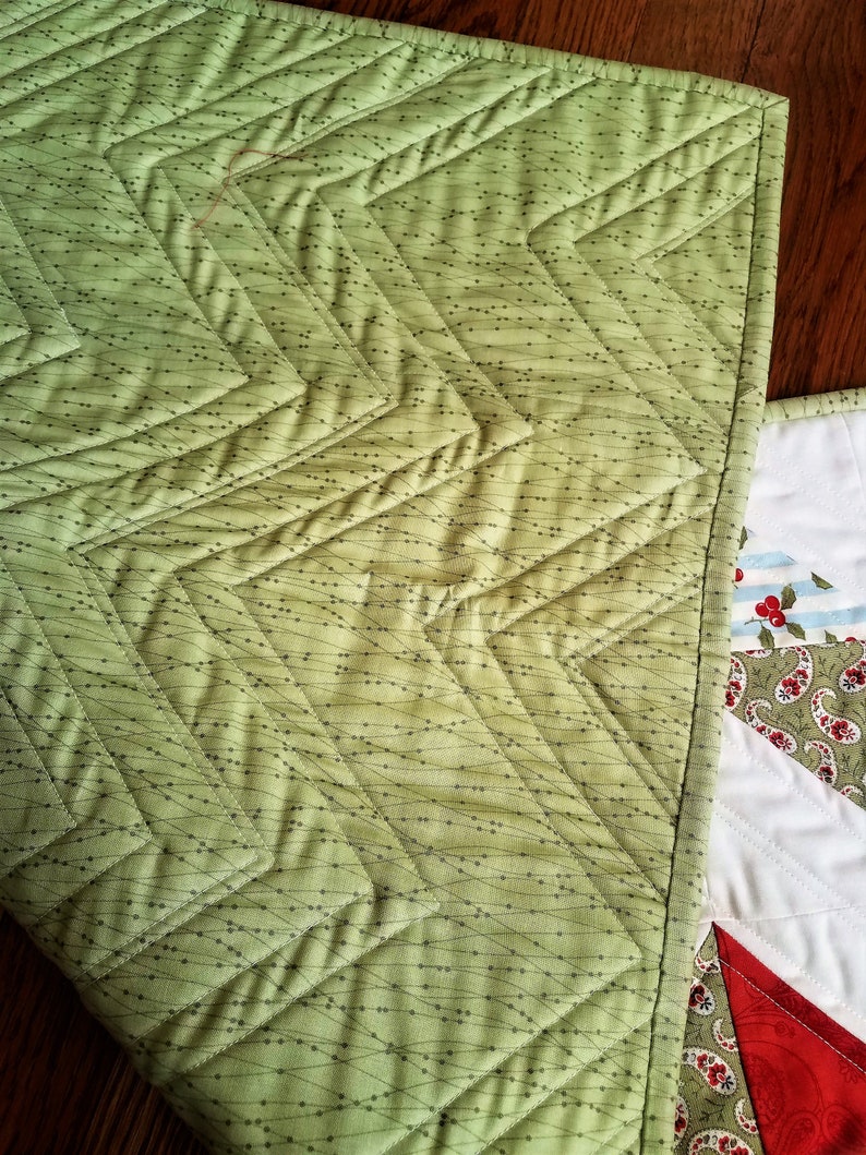 Holiday Decor Christmas Decor Retro Christmas Table Runner Chevron Table Runner Christmas Table Runner