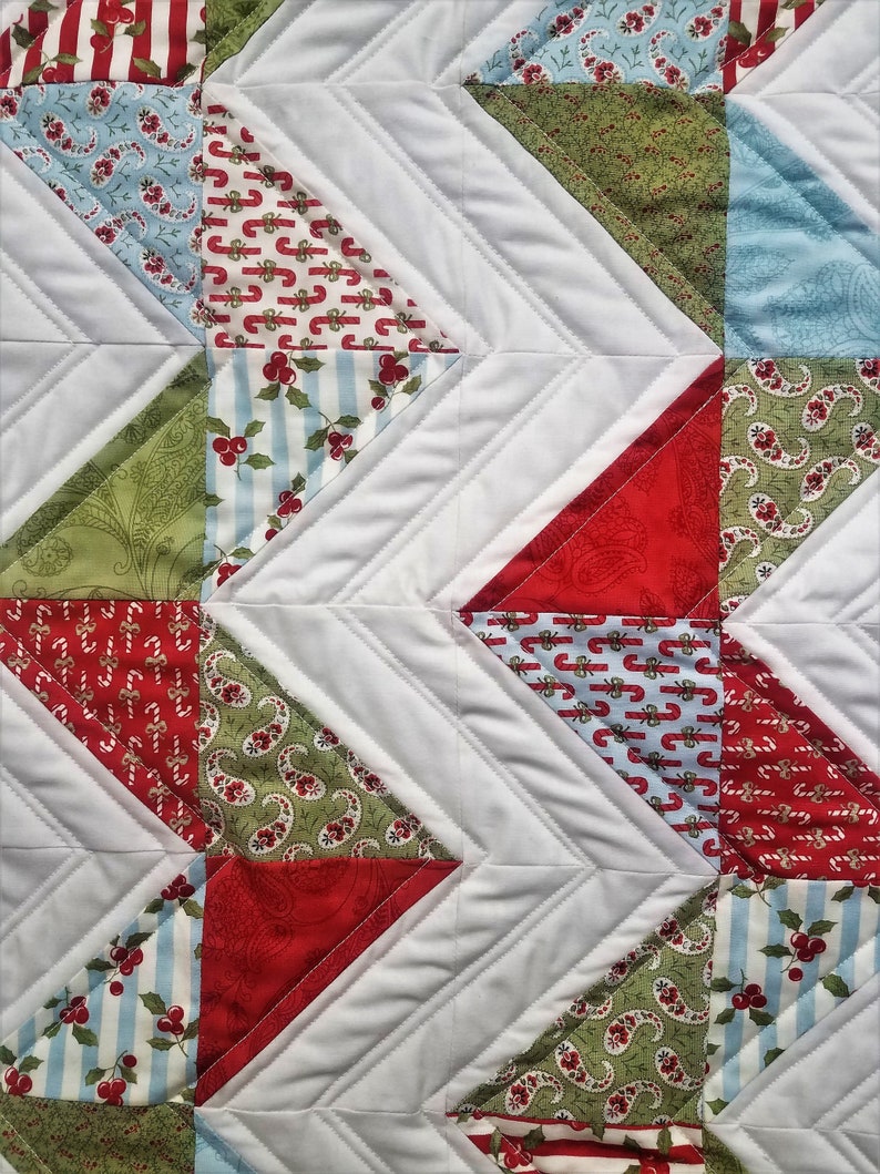 Holiday Decor Christmas Decor Retro Christmas Table Runner Chevron Table Runner Christmas Table Runner