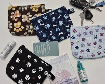 Mini Zipper Bag, Mini Zipper Pouch, Mini Card Holder, Mini Wallet, Sanitary Pad Pouch, Organizer, Cosmetic Pouch