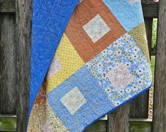 Country Lap Quilt | Prairie Lap Quilt | Floral Lap Quilt | Country Decor | Country Linen | Prairie Decor | Farmhouse Decor | Farmhouse Quilt