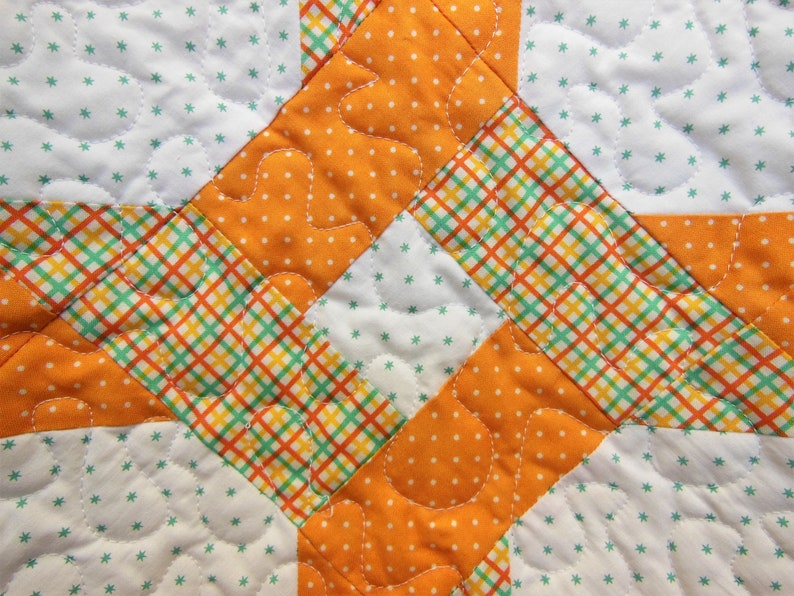 Modern Celtic Twist Orange Baby Boy Bedding Baby Boy Etsy