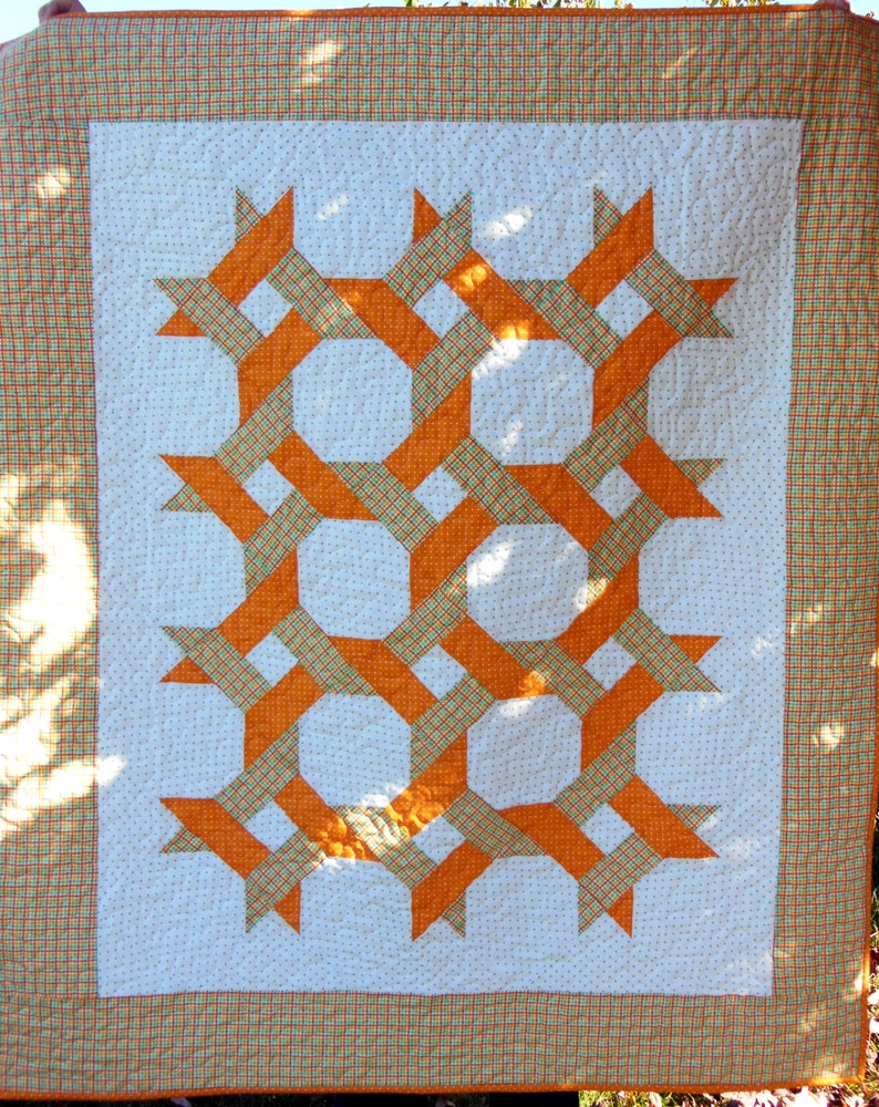 Modern Celtic Twist Orange Baby Boy Bedding Baby Boy Etsy