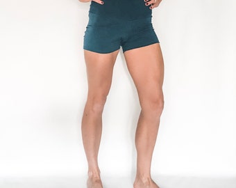 organic cotton yoga shorts