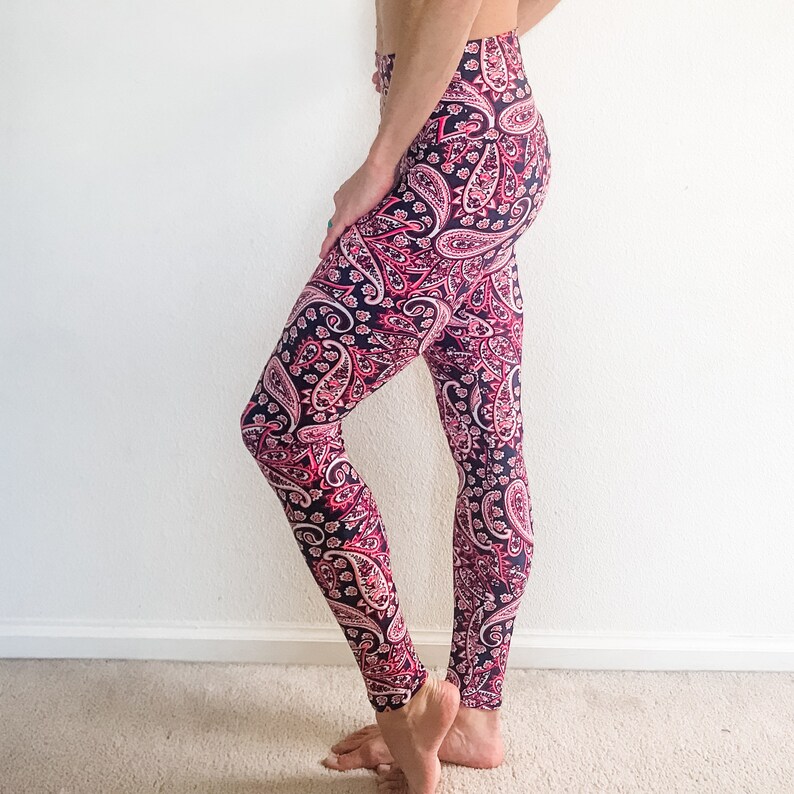 Paisley Leggings Custom Made by Fractal 9 Etsy