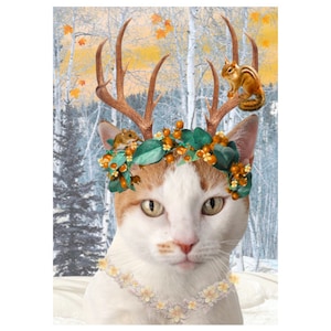 Christmas Cat Photo Card: Autumn Sprite