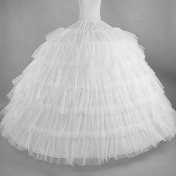 6 hoop Petticoat Slip Ball Gown Full Skirt