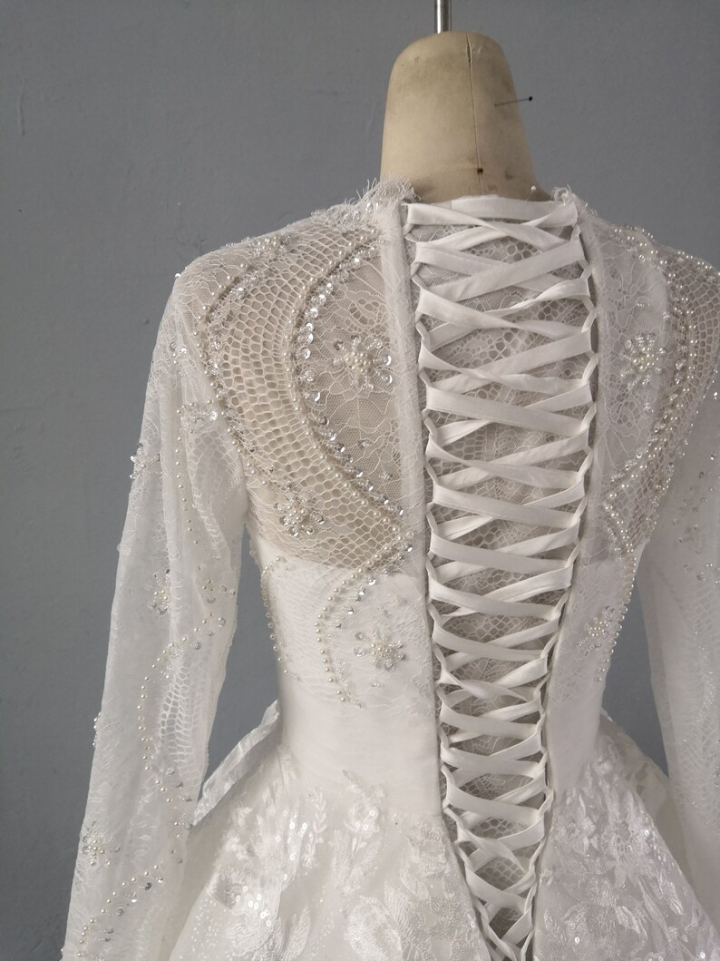 Victorian Wedding Dress Gowns Corset Lace Up Classic Vintage Etsy