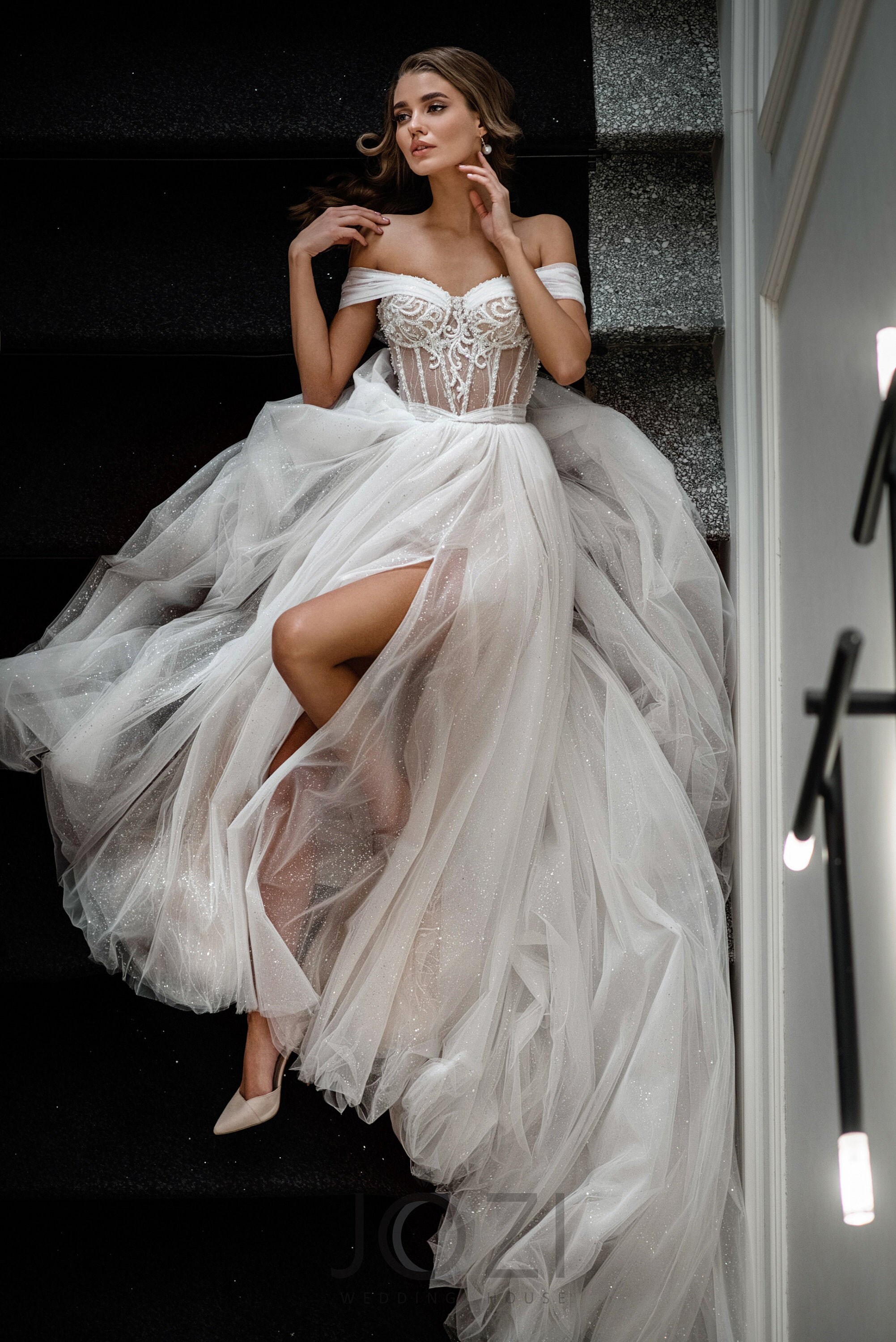 Romantic Luxury Corset Bustier Bodice Off the Shoulder Aline Etsy