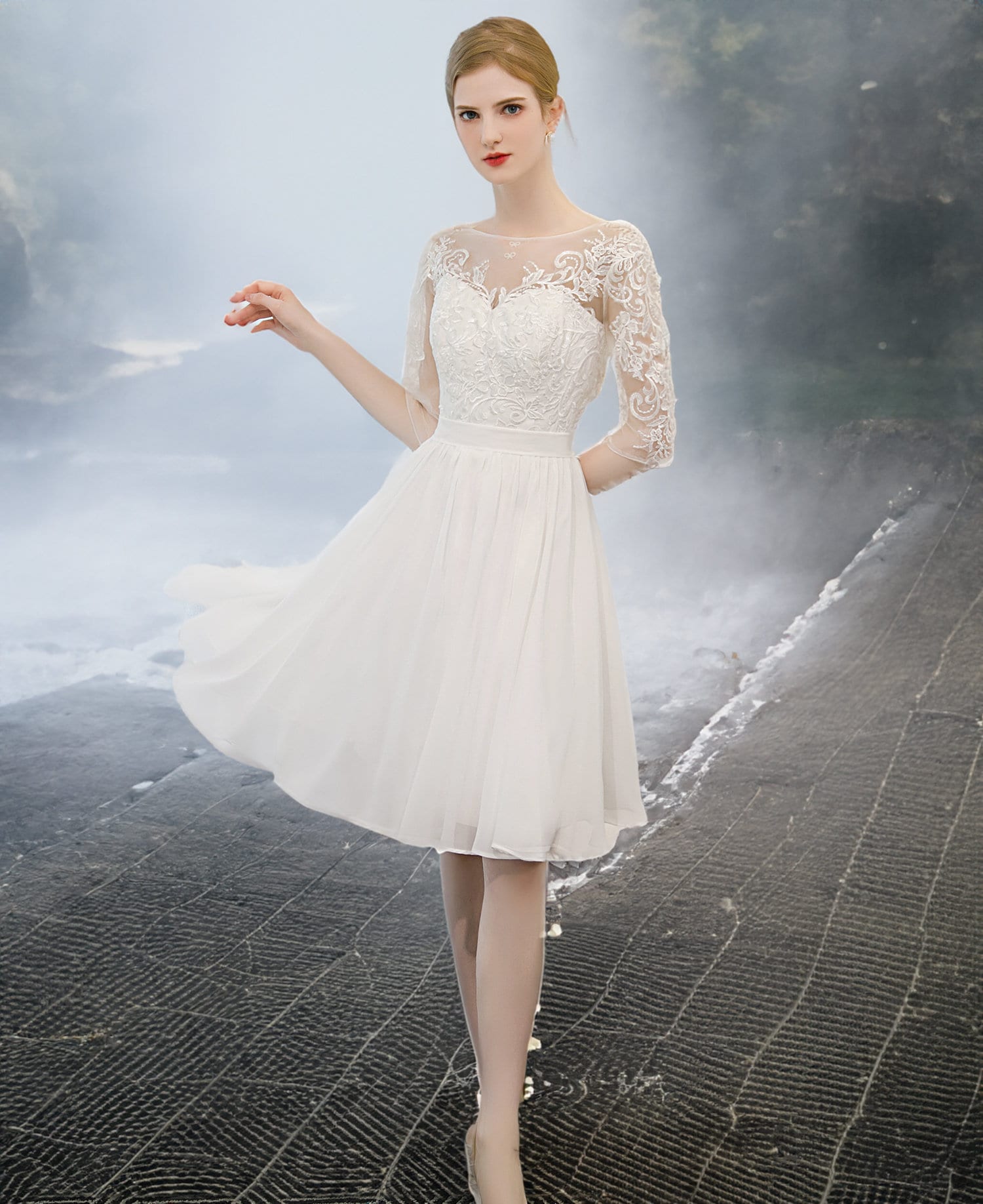 knee length wedding dresses