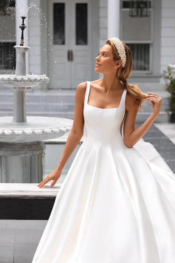 White mikado best sale dress