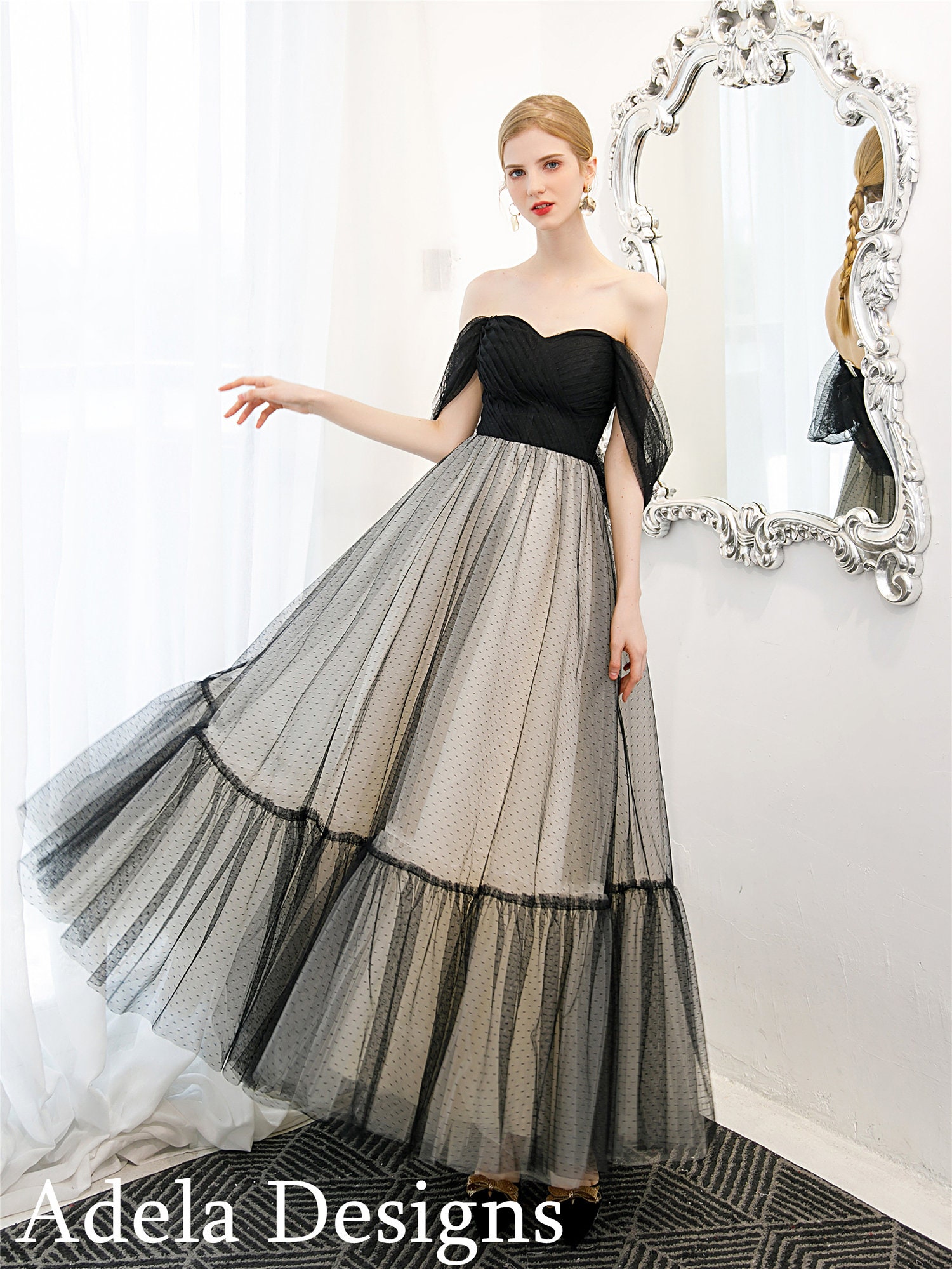 Aline Vintage Style Gothic Black 