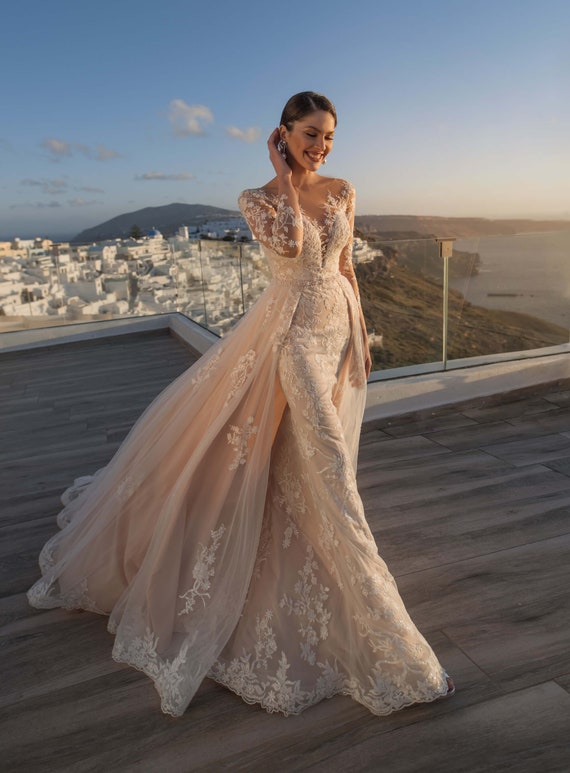 Mermaid flare wedding hot sale dresses