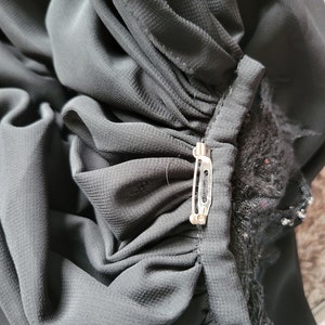 Gothic Black Cape Veil Beaded Lace Appliques on Shoulders - Etsy