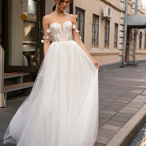 Crystal Appliques Sweetheart Side Slit Evening Maxi Dresses Backless aline Wedding Party Dress main image 1