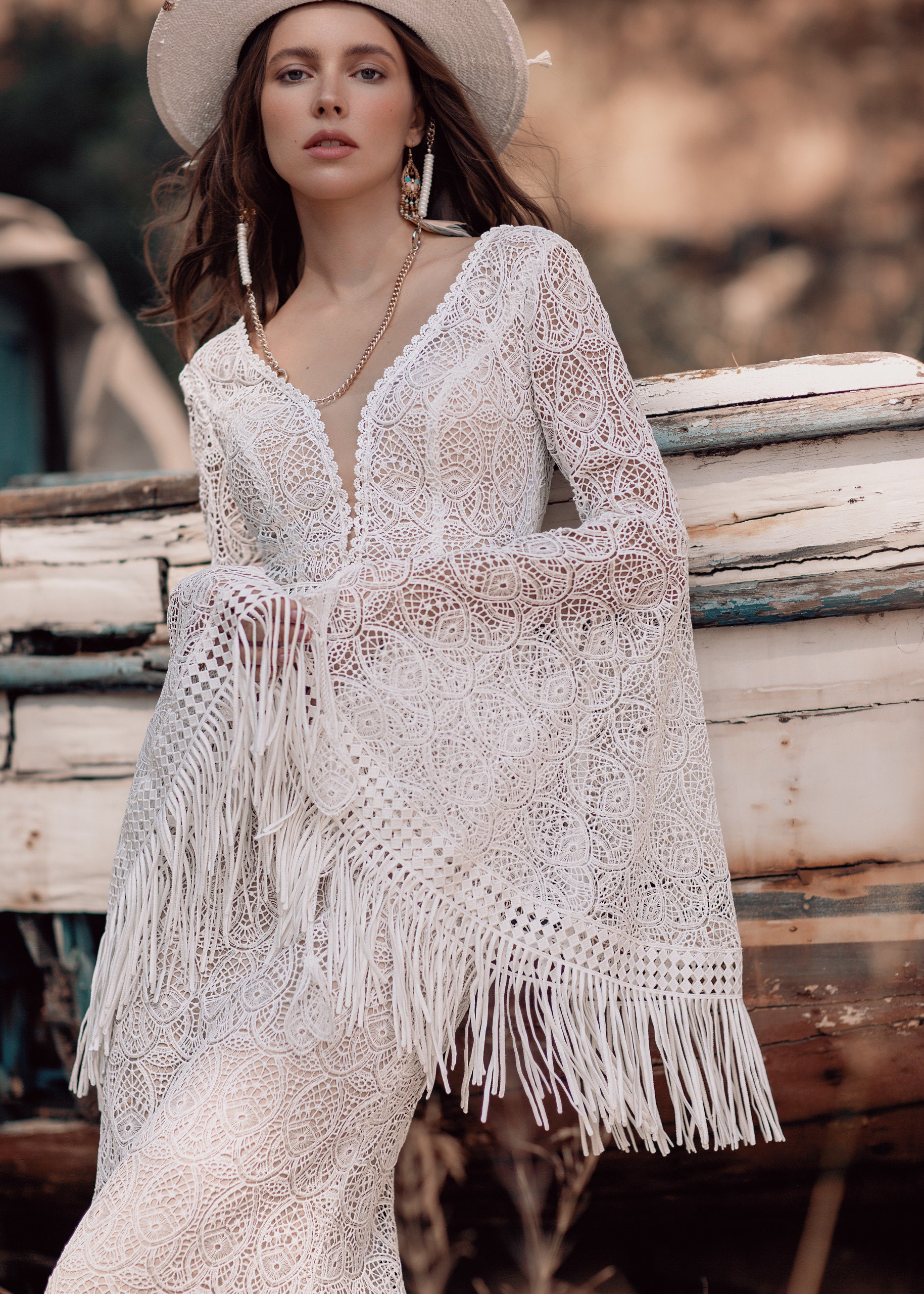 bohemian fit and flare dress