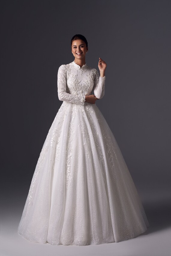 Zuhair Murad Pamela High Neck Lace Wedding Dress HK | Designer Bridal Room