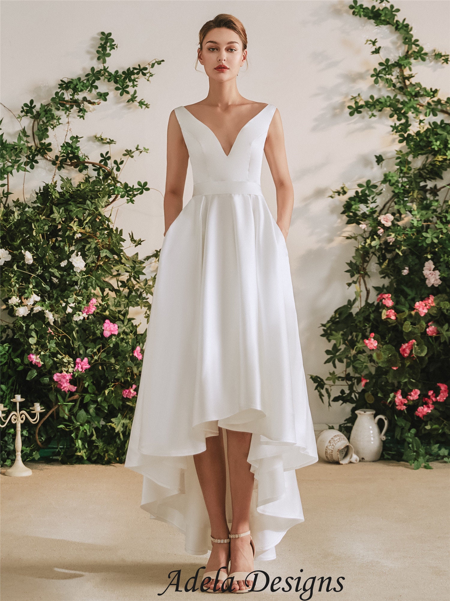 Top 27 high low wedding dresses with lace sleeves Update