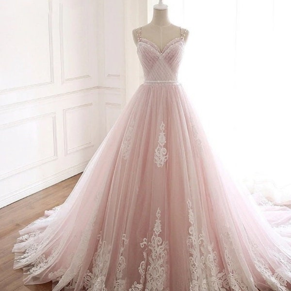 Pink Wedding Dress - Etsy