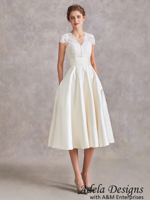 mid length wedding dress uk