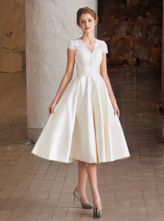 short vintage wedding dresses