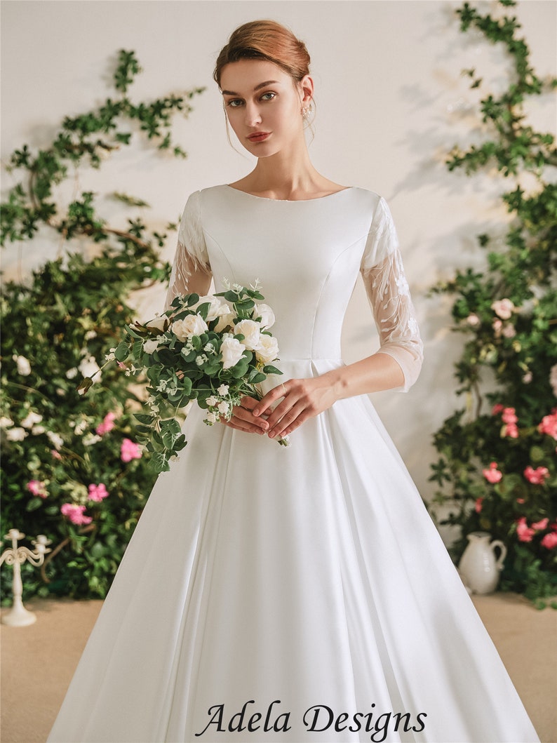 etsy modest wedding dress