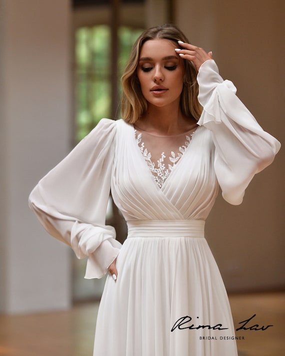Simple Long Sleeve Wedding Dresses - Ucenter Dress