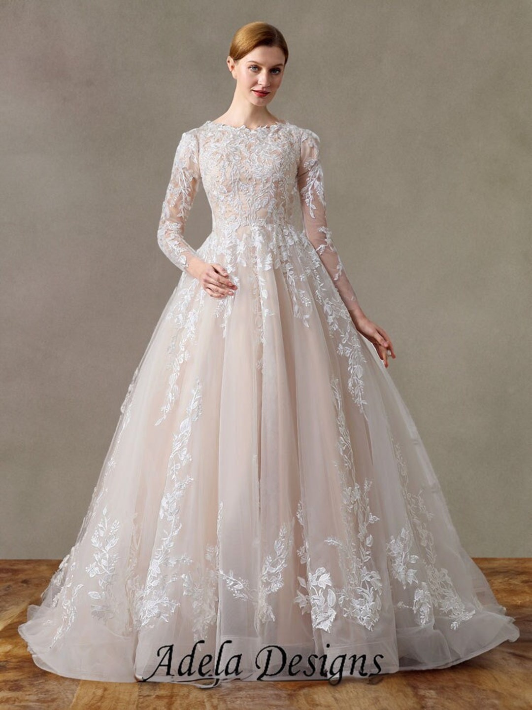 Beautiful Prom Dress Vintage Luxury Long Train Wedding Dress - Etsy